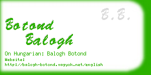 botond balogh business card